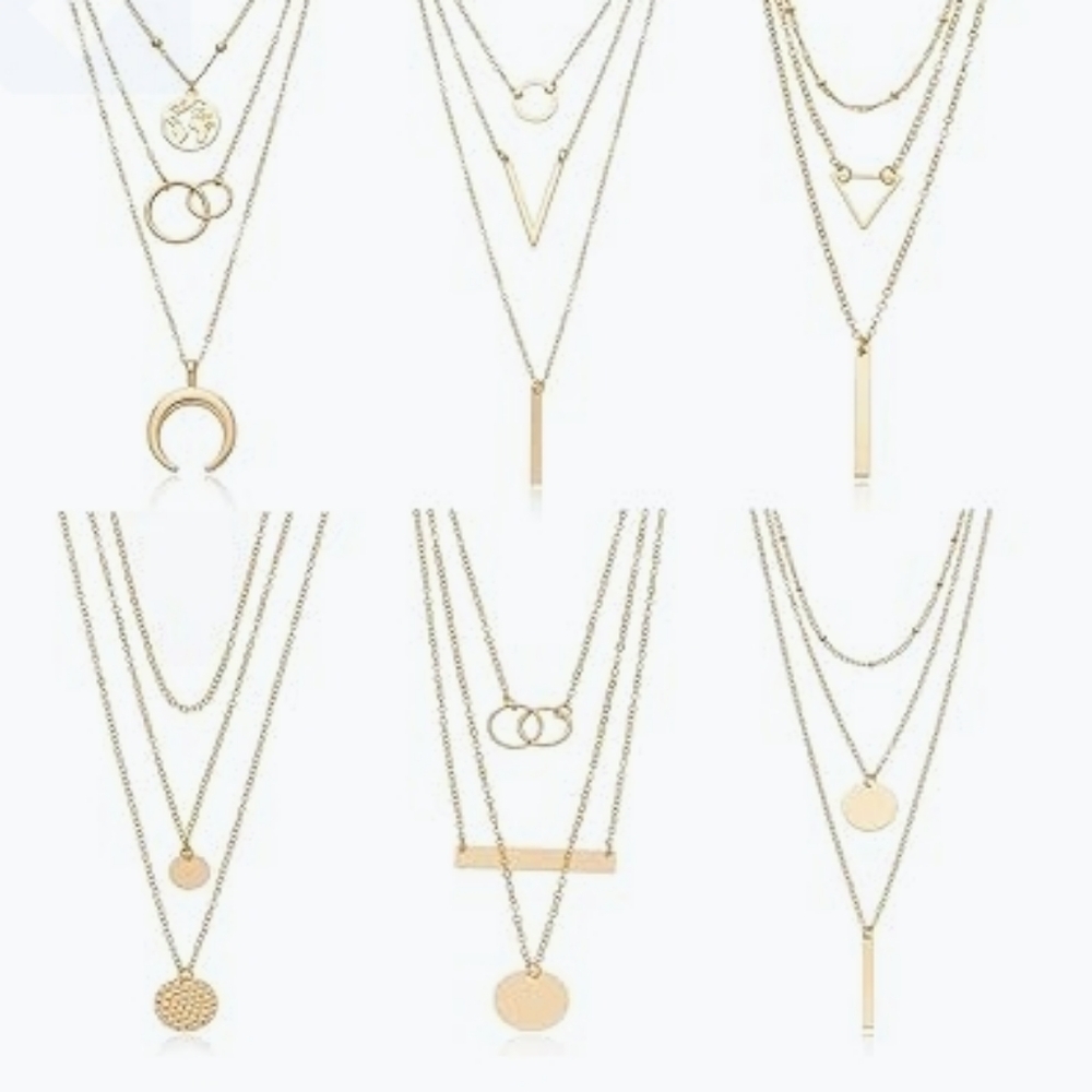 Boho Chic Choker Necklaces Set of 6 NWT